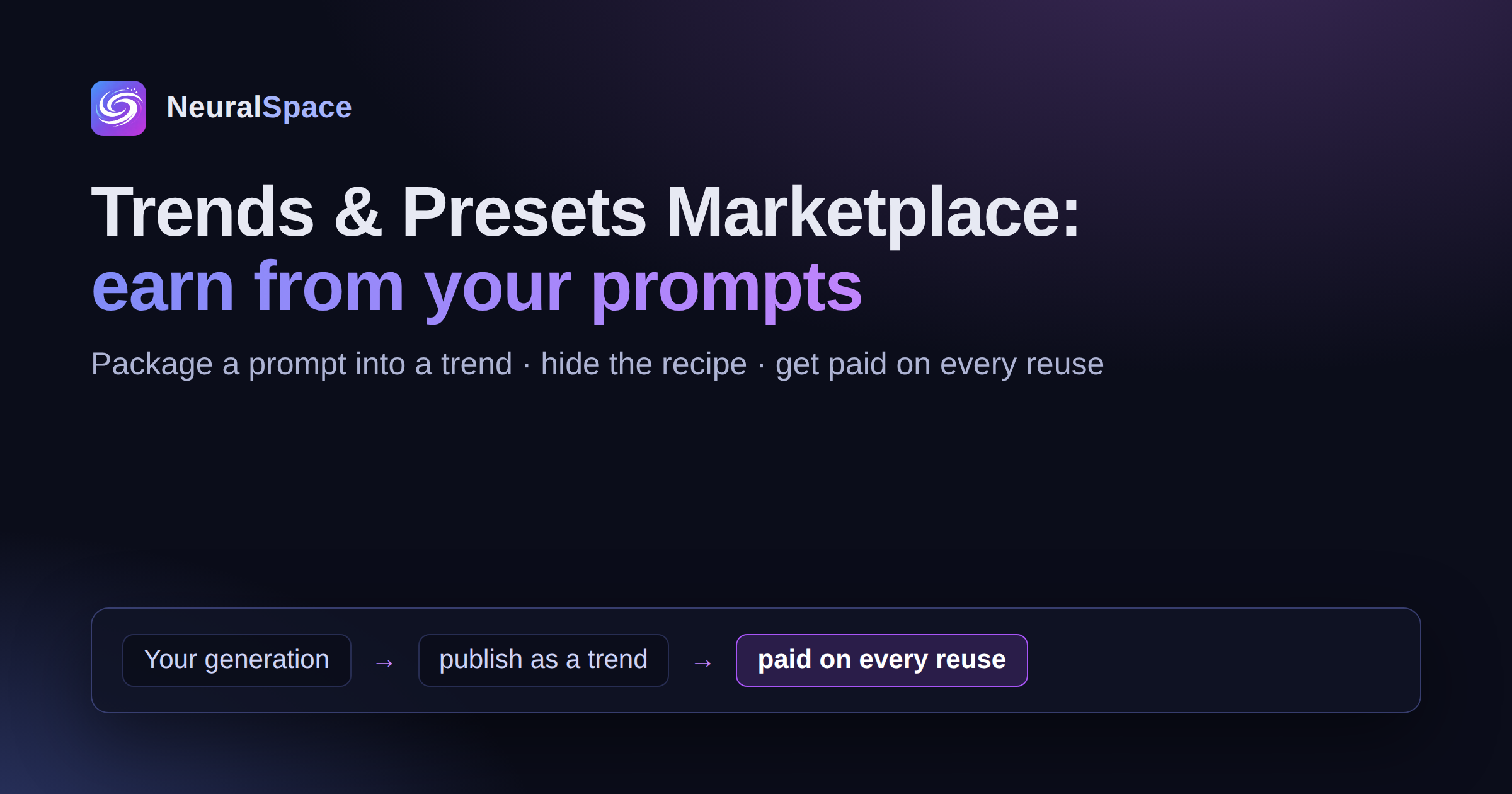 Trends & presets marketplace on NeuralSpace: how to earn from your prompts