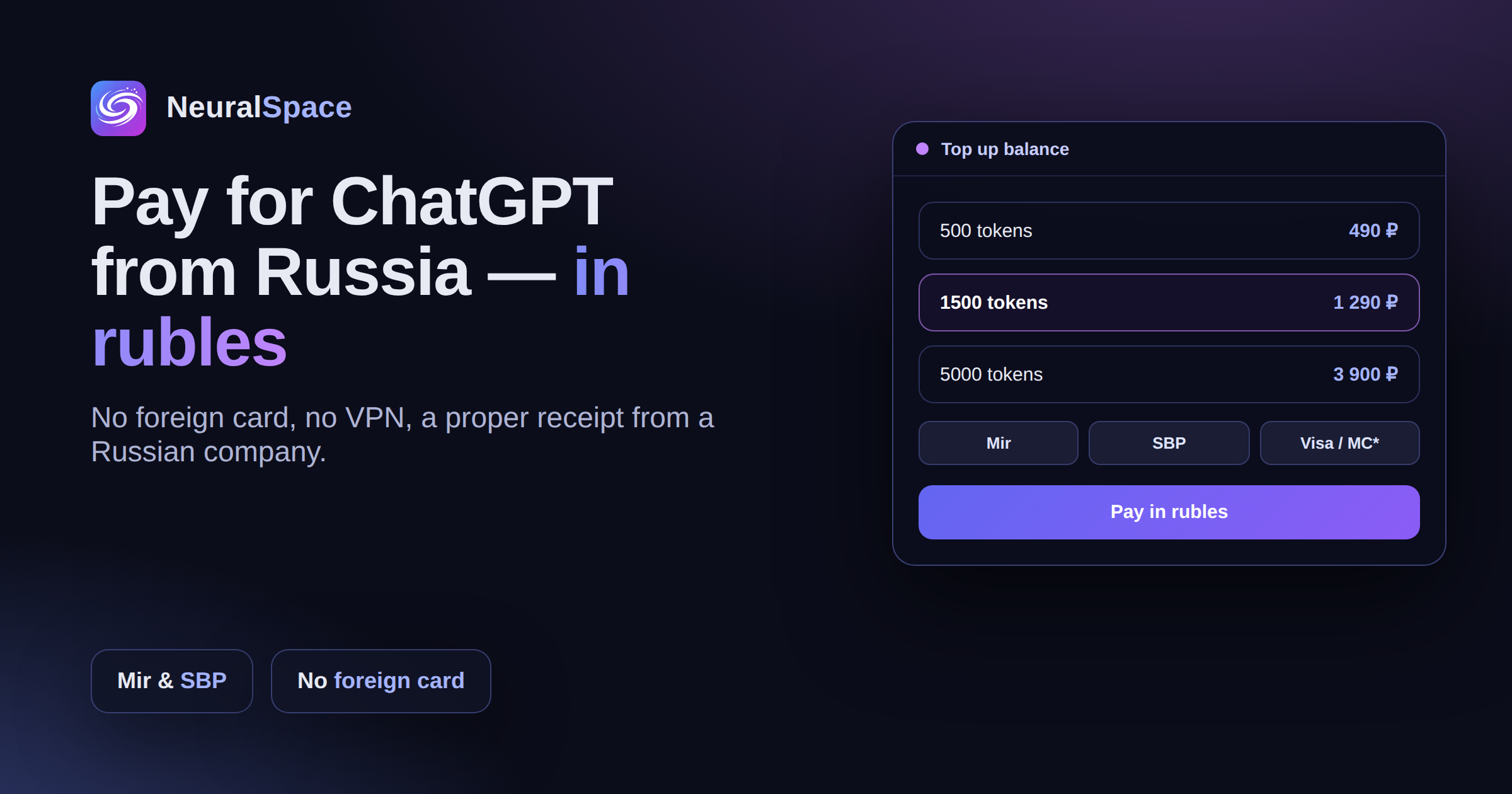 How to pay for ChatGPT and OpenAI from Russia in 2026