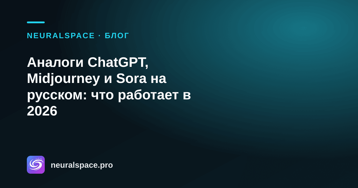 Аналоги ChatGPT, Midjourney и Sora на русском: что работает в 2026 — NeuralSpace
