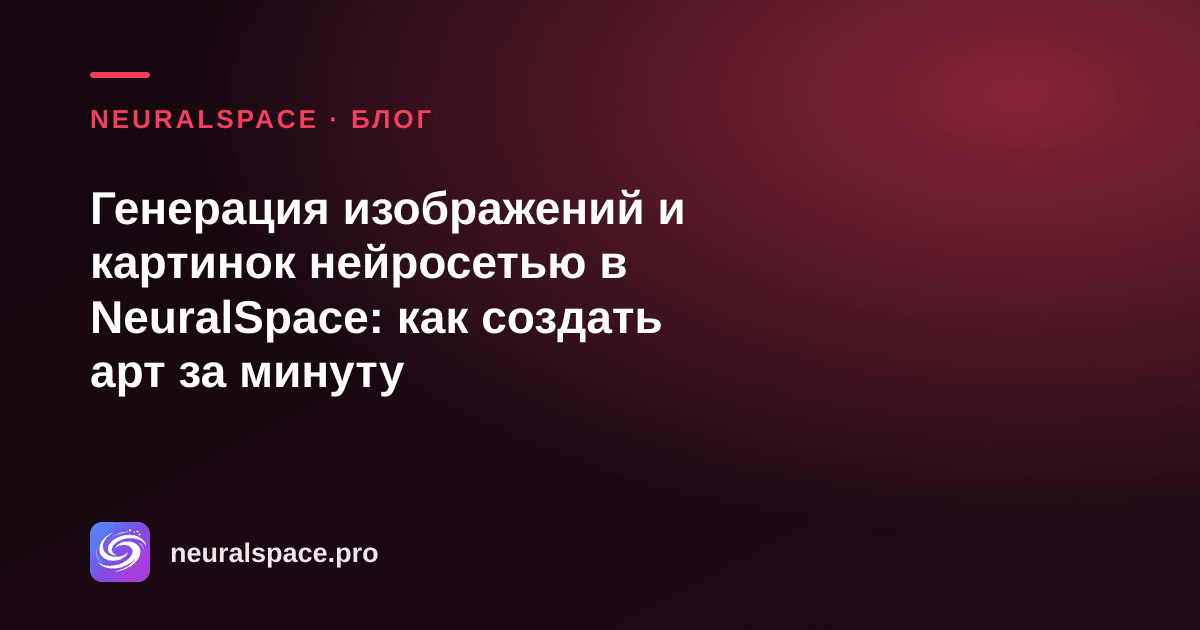 Генерация изображений и картинок нейросетью в NeuralSpace: как создать арт за минуту