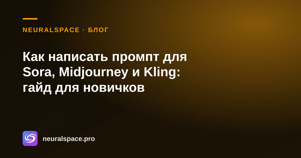 Как написать промпт для Sora, Midjourney и Kling: гайд для новичков — NeuralSpace