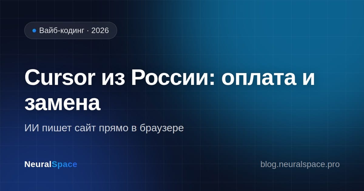 Cursor из России: как оплатить — и чем заменить, если нужен просто сайт