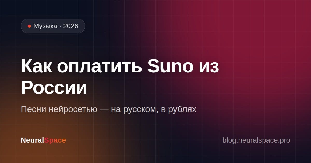 Как оплатить Suno из России: песни нейросетью в рублях