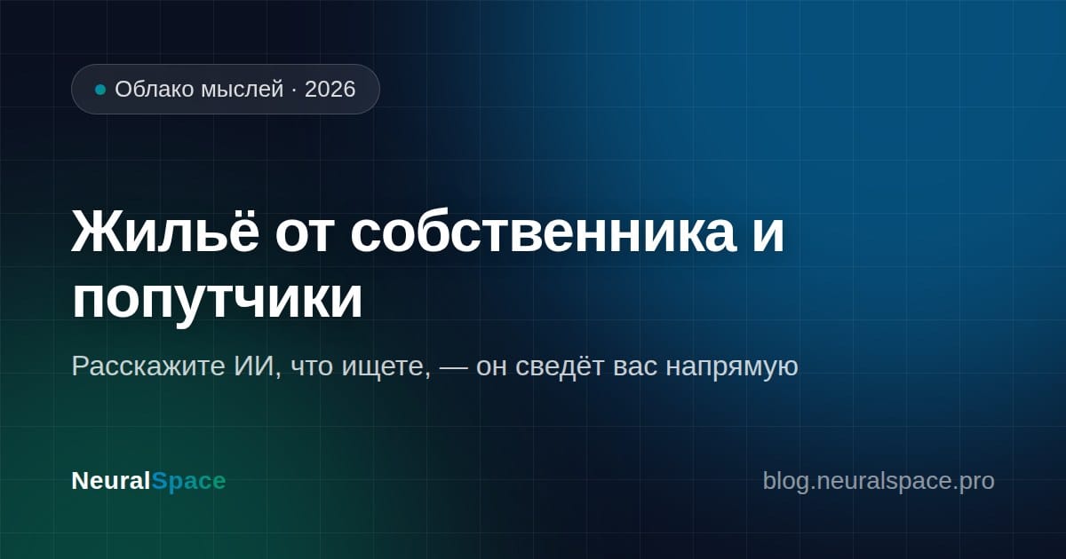 Снять жильё от собственника и найти попутчиков — просто рассказав ИИ