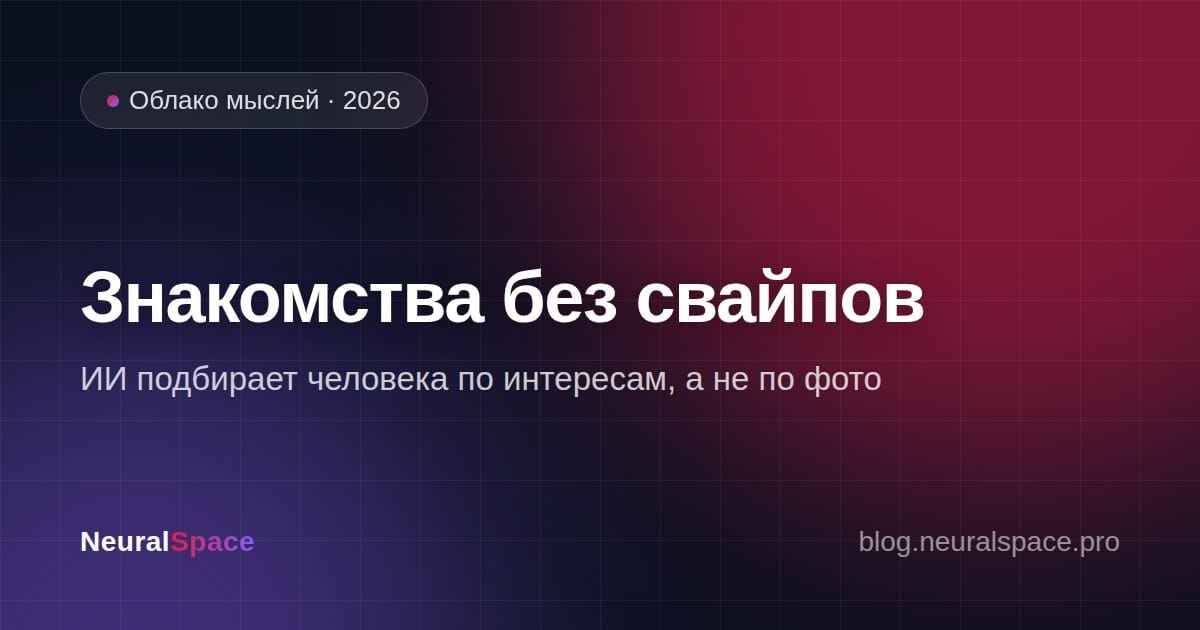 Знакомства без свайпов: ИИ подбирает человека по интересам, а не по фото